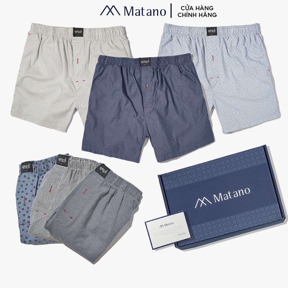 Quần đùi nam mặc nhà MATANO dáng quần short ngắn họa tiết đẹp, vải cotton thoáng mát, mềm mịn, form rộng thoải mái