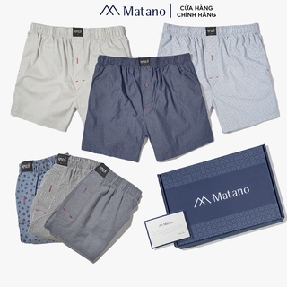 Quần đùi nam mặc nhà MATANO dáng ngắn họa tiết đẹp, vải cotton thoáng mát, mềm mịn, form rộng thoải mái