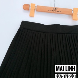 Chân váy maxi dập ly
