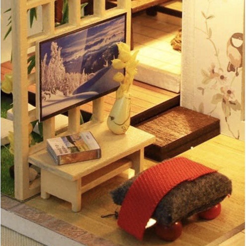 Bộ Thủ Công Mô Hình Lắp Ráp Nhà Búp Bê DIY : Căn Nhà Xinh Xăn M027 - Tặng Keo Sữa