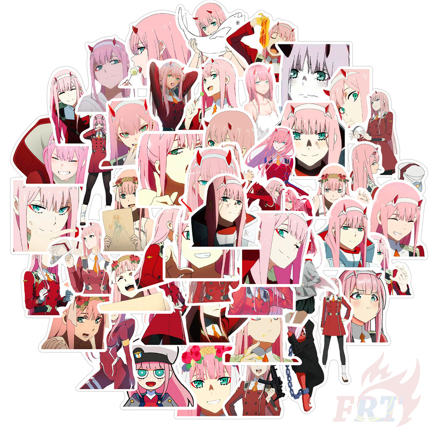 Bộ 50 miếng dán hình anime DARLING in the FRANXX chống thấm nước thời trang DIY