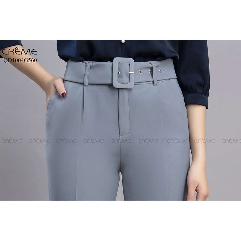 Quần tây đai rời che bụng tôn eo tuyệt đối QD1004 CREME | BigBuy360 - bigbuy360.vn