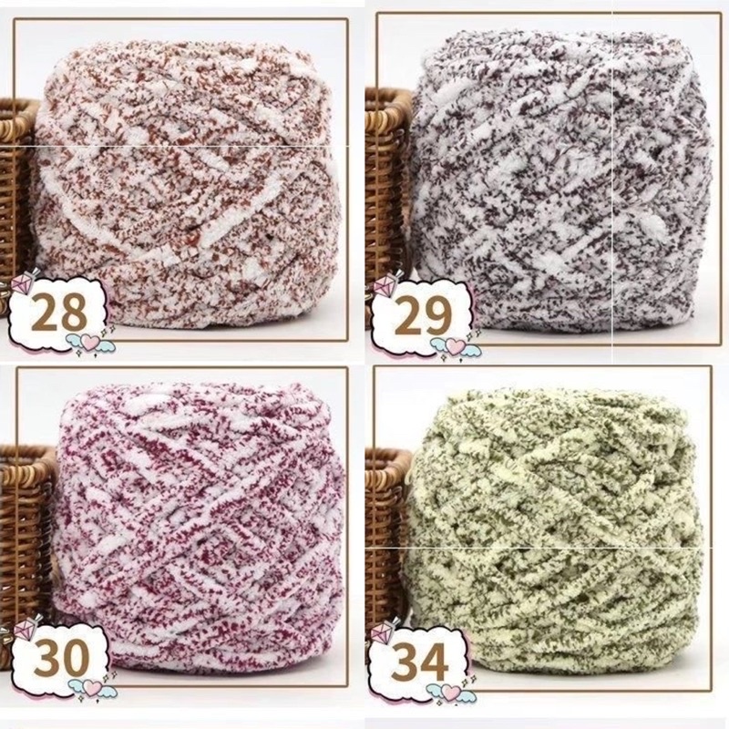 Len Nhung đũa màu chấm phẩy (cuộn 90gr)