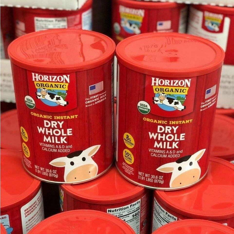 [Date 2023] Sữa tươi dạng bột Horizon Organic Dry Whole Milk 870g của Mỹ