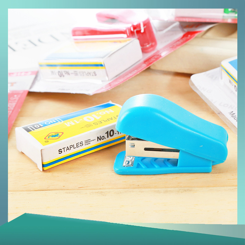 Bộ Dập Ghim Mini 10 Cái Cho Học Sinh