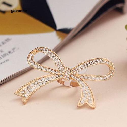 Nhẫn hình nơ đính đá phong cách sang trọng thanh lịch dành cho nữ