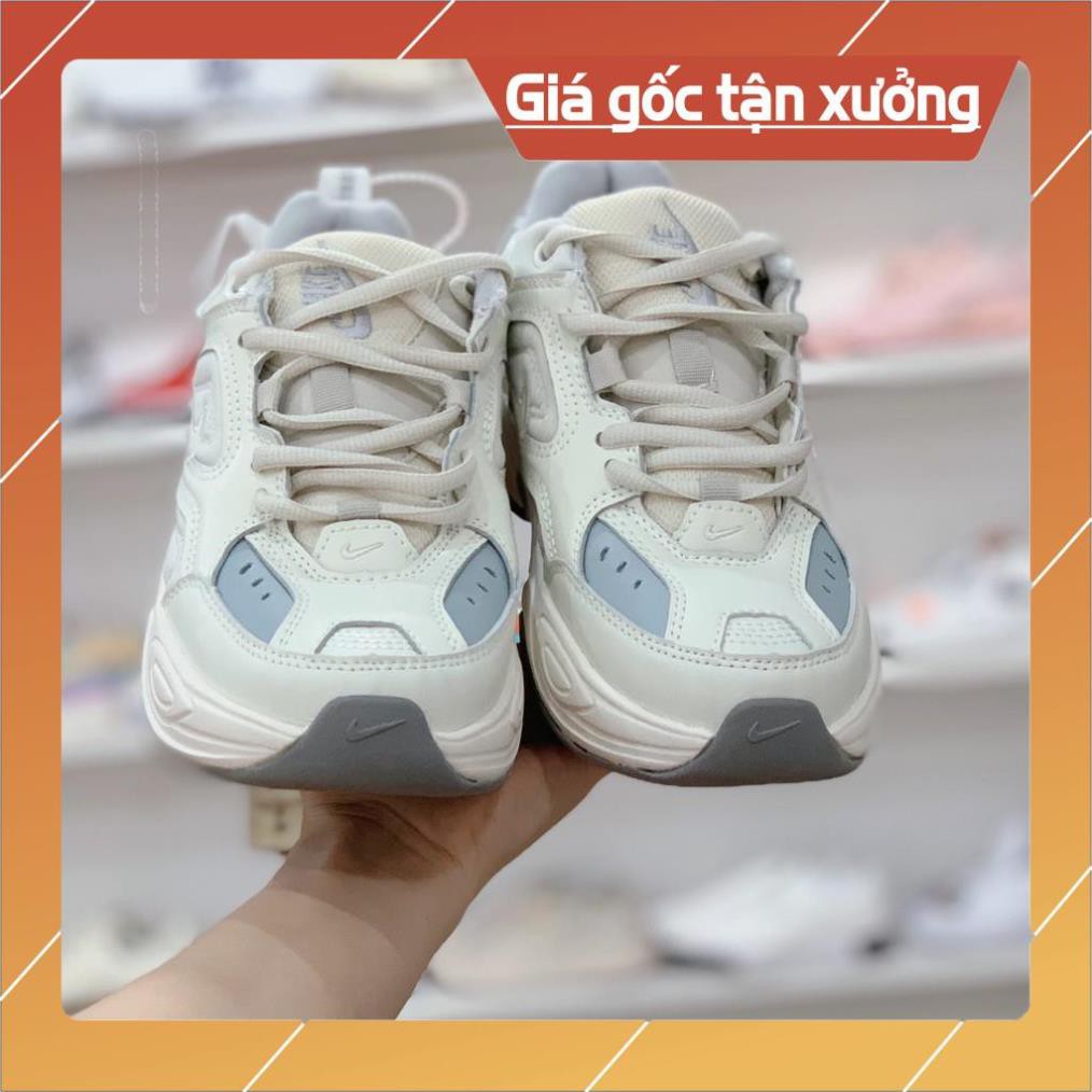 [ Free Ship ] Giày M2K Trắng Gót Cam Tặng Hộp