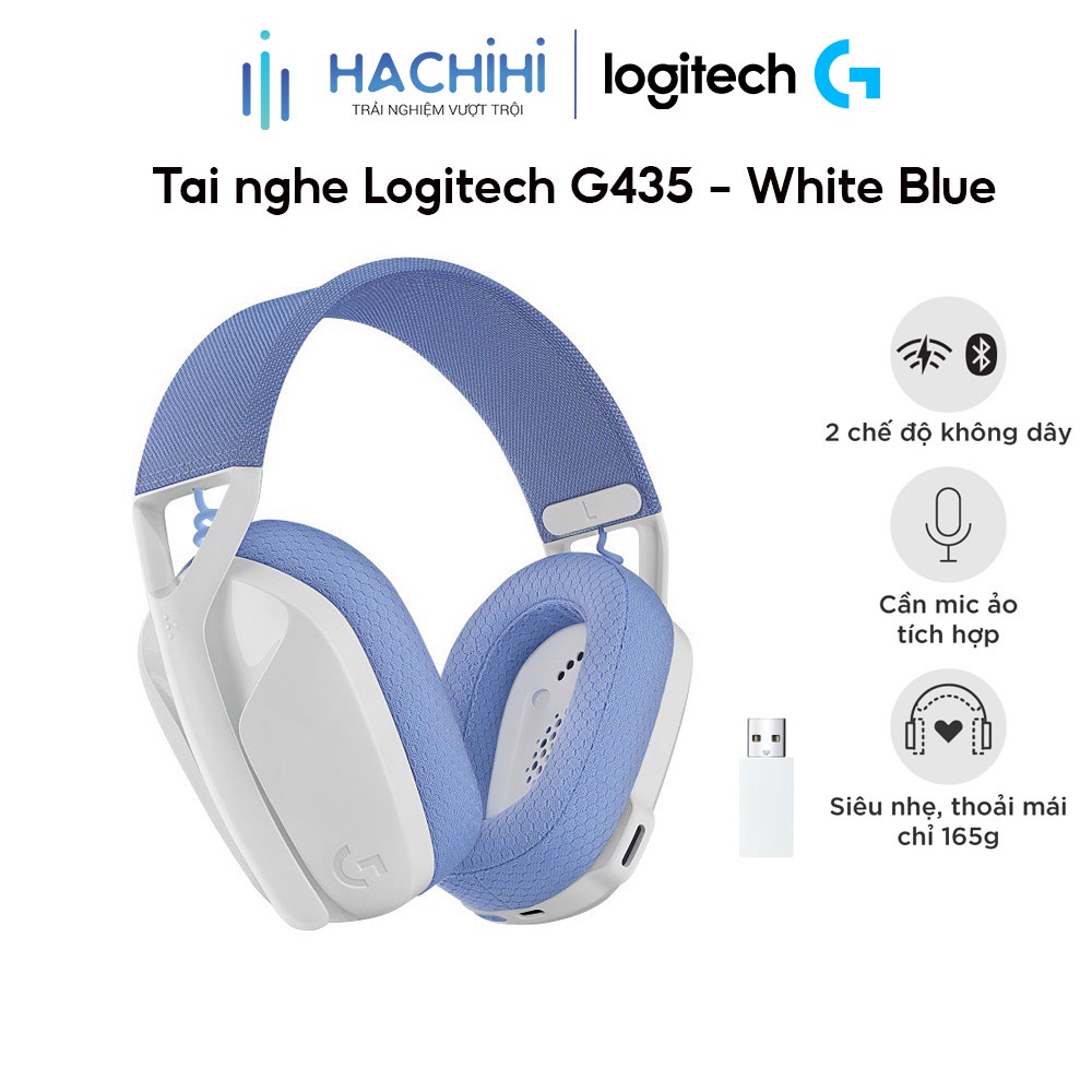 Tai nghe Logitech G435 - White Blue G435-WHT