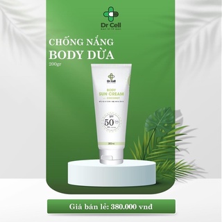 Kem chống nắng body dừa dr cell 200g