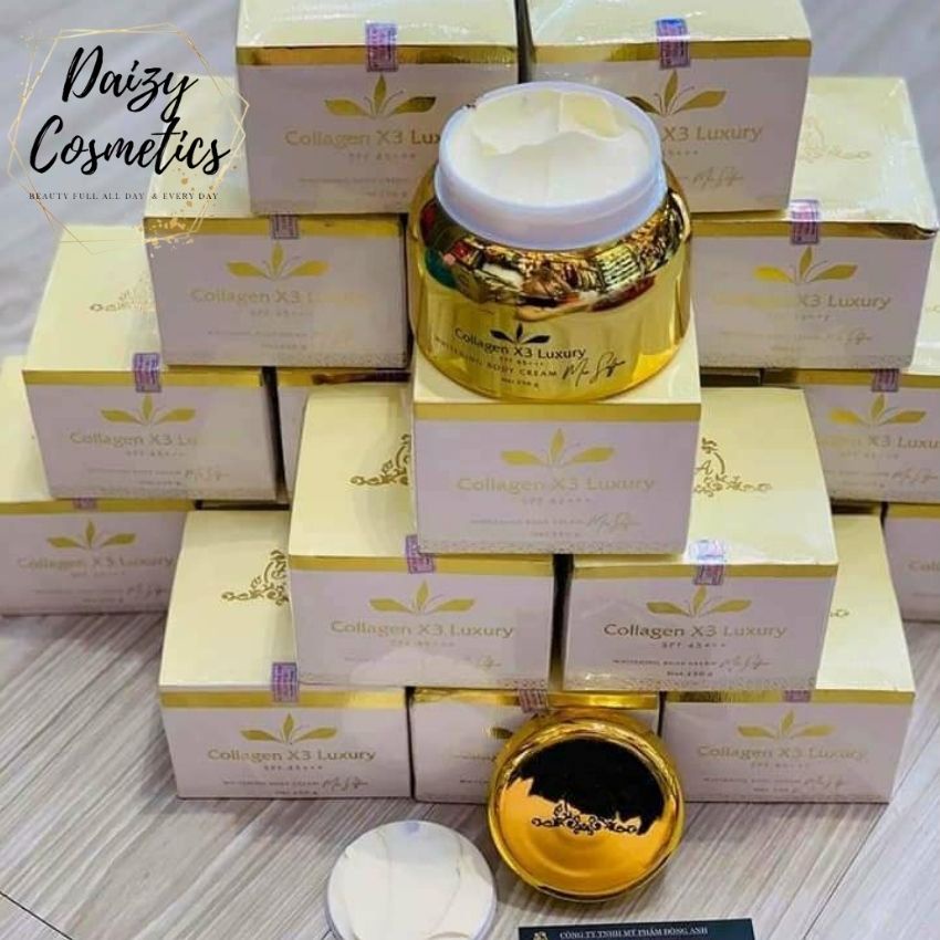 Kem dưỡng trắng da Body Collagen X3 Luxury + Siêu kích trắng Collagen X3  mỹ phẩm Đông Anh chính hãng - Daizy Cosmetics