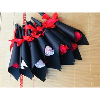 Combo 10 Bó hoa sáp đơn bông vĩnh cửu cao cấp