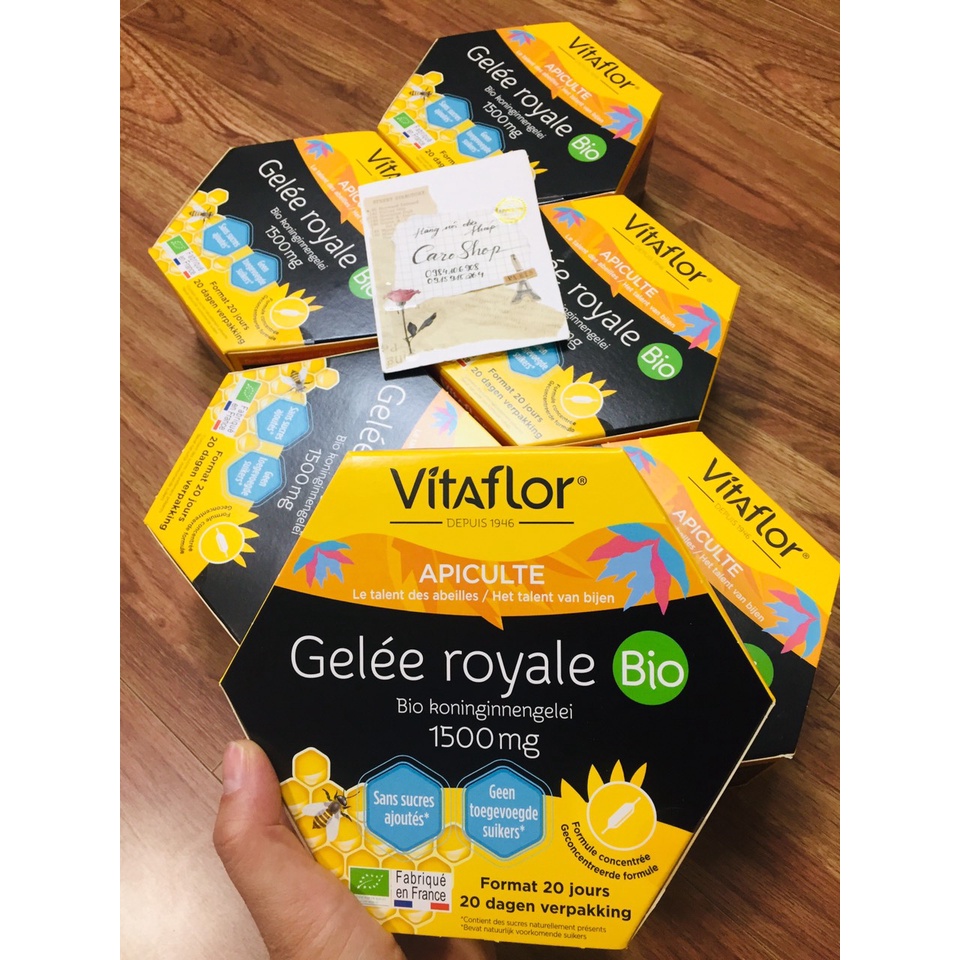 Sữa ong chúa Vitaflor Gelee Royale Bio 1500mg Pháp