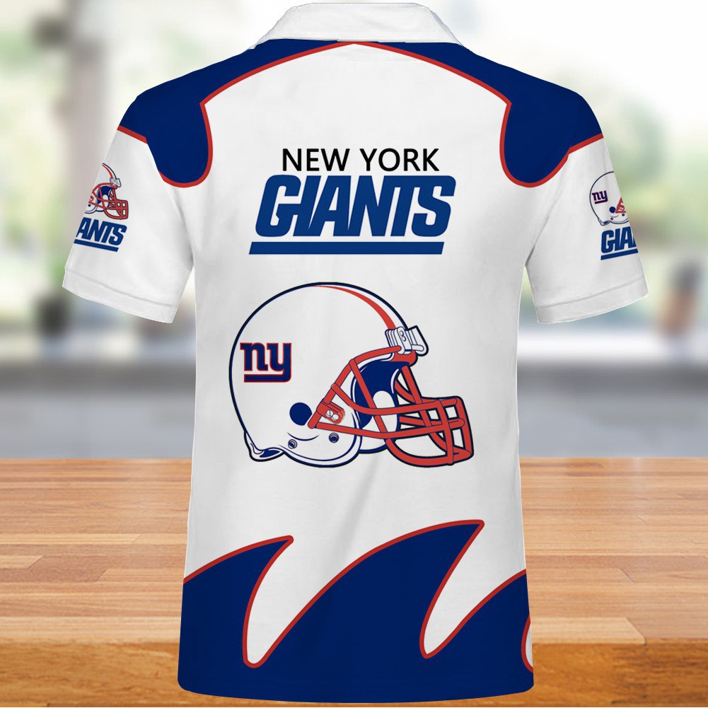 Áo Thun Polo Tay Ngắn In Họa Tiết Nfl Series New York Giant Team