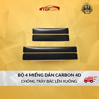 ⚡️Freeship 50k - Toàn Quốc⚡️Sợi Carbon 4D Bọc Chống Xước Bảo Vệ Bậc Lên Xuống Xe Hơi