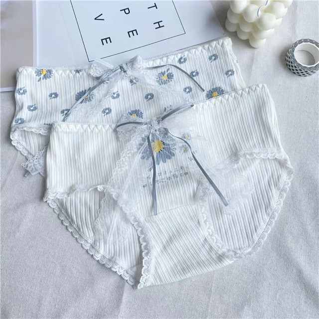 Quần lót nữ, quần lót cotton hoa cúc dễ thương siêu hot QC97