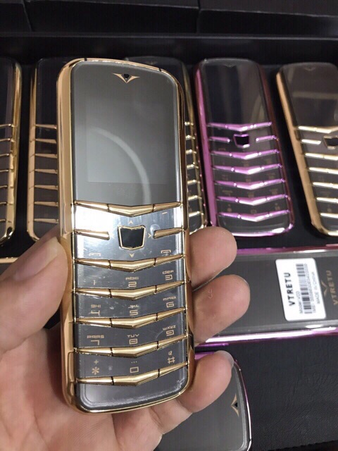 Điện thoại VTRETU V03 mặt gương viền thép siêu sang | BigBuy360 - bigbuy360.vn