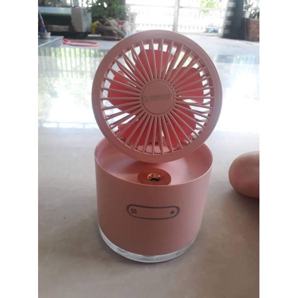 Quạt Phun Sương Tạo Độ Ẩm Orico D-22 Màu Hồng