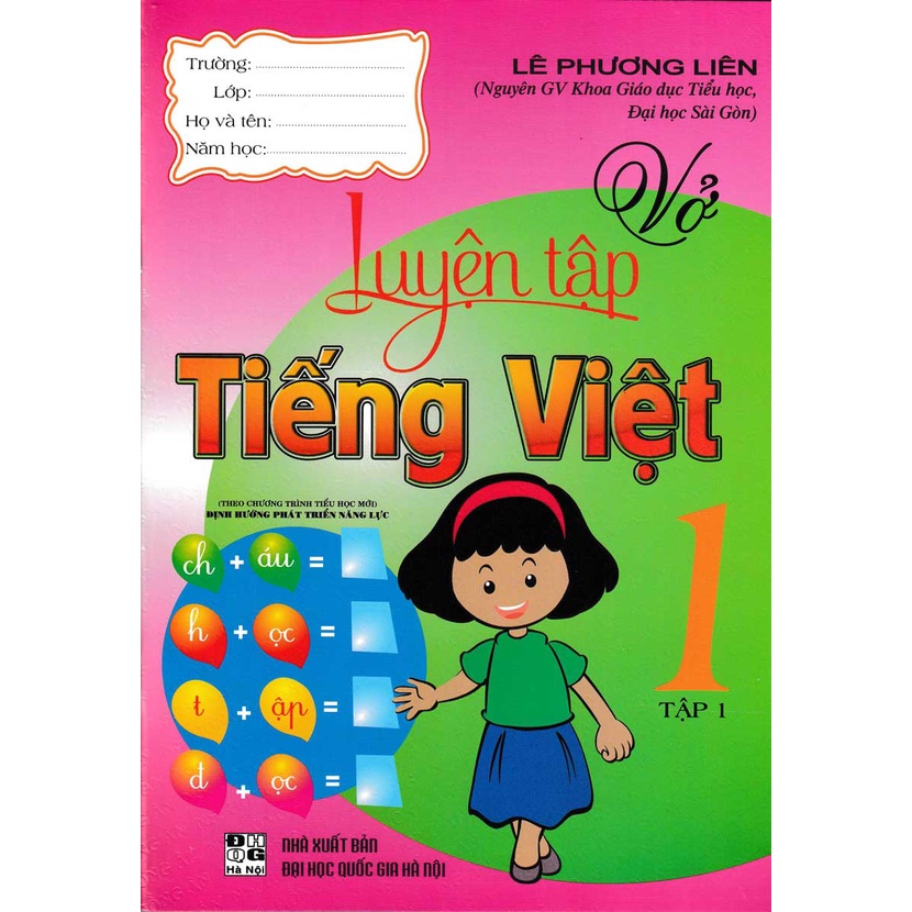 Sách - Combo Học Và Hành Toán - Vở Luyện Tập Tiếng Việt - Tập Viết Tiếng Anh Lớp 1 (Bộ 6 Cuốn)