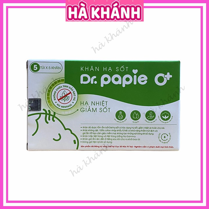 Khăn Lau Hạ Sốt Dr Papie Cho Bé