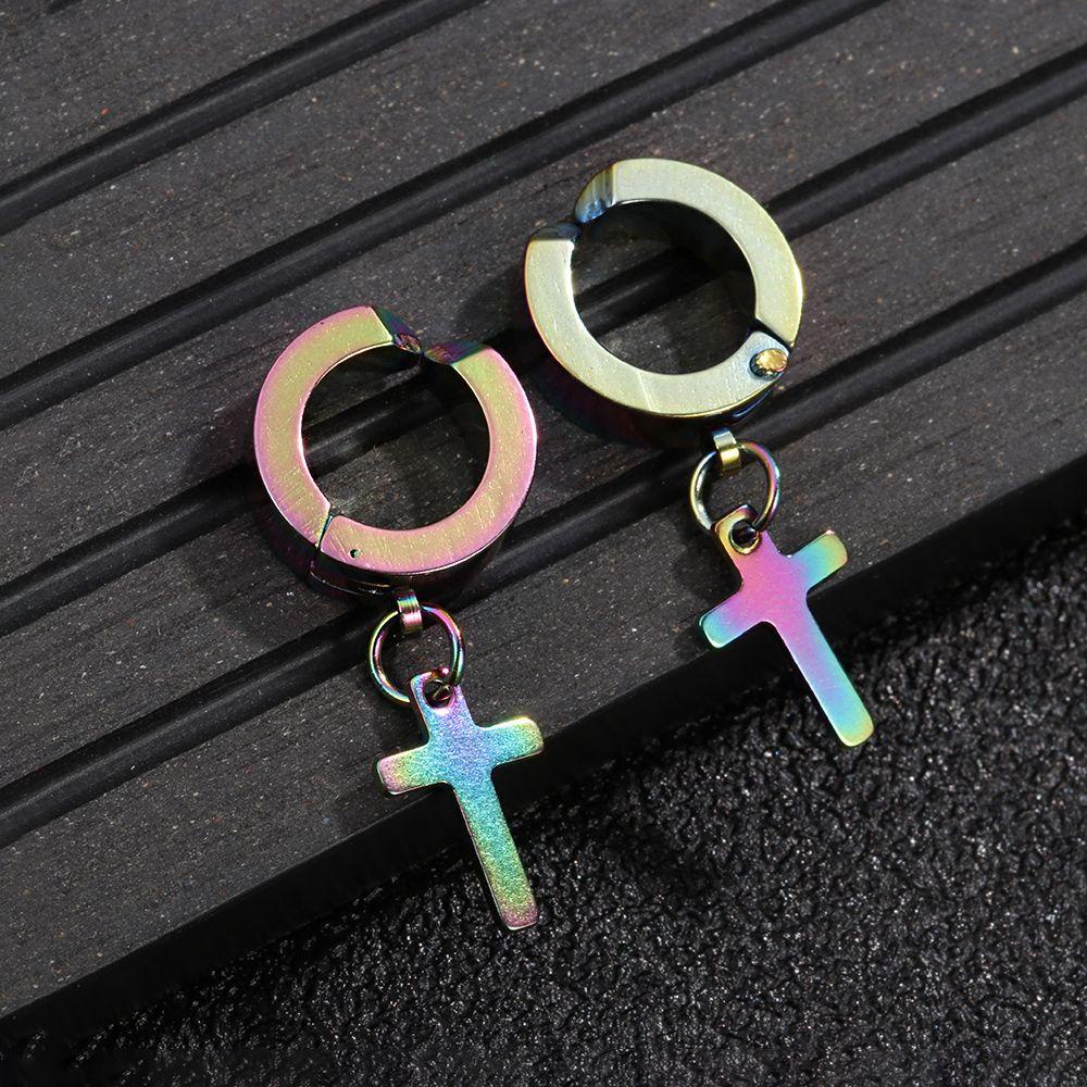 Khuyên Đeo Vành Tai Không Cần Xỏ Lỗ Bằng Thép Không Gỉ Thời Trang Mới Cho Nam Và