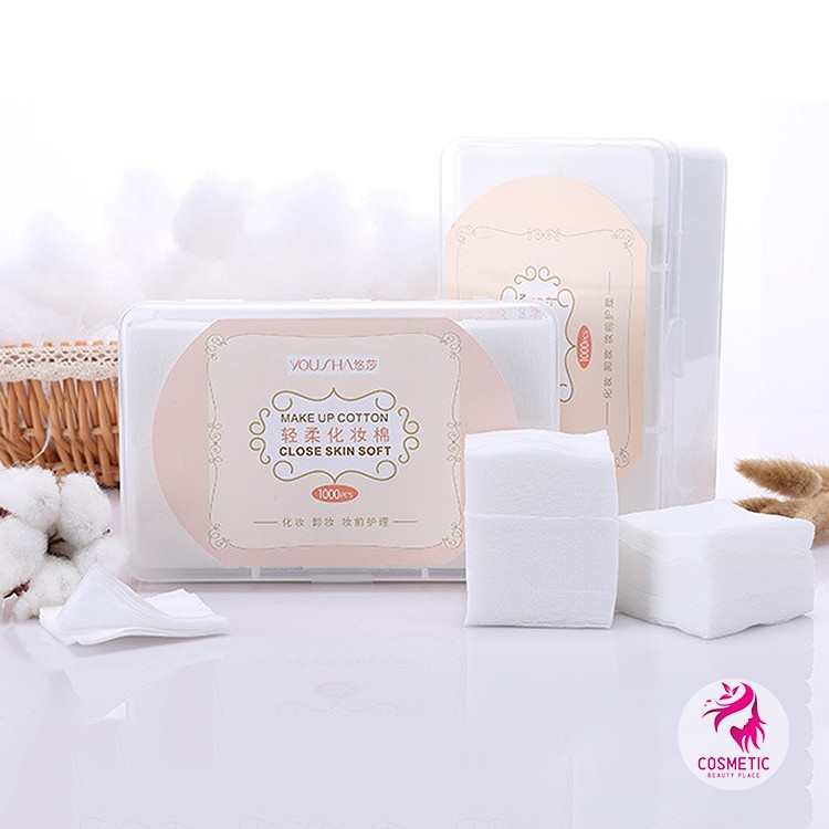 Bông Tẩy Trang YOUSHA 1000 Miếng COTTON Mềm Mịn Dai P637