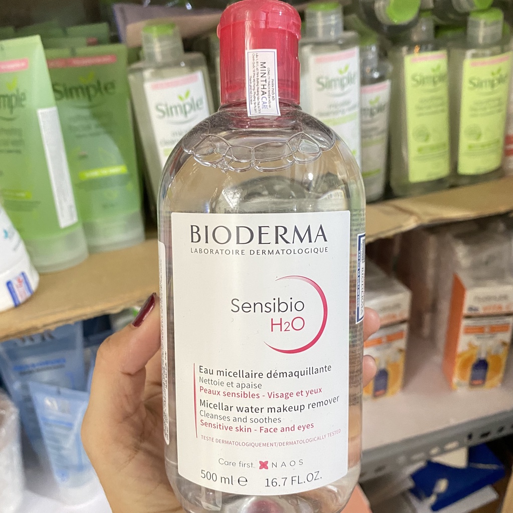 Nước tẩy trang và làm sạch da Micellar Bioderma Sensibio H2O 250ml (Chai)