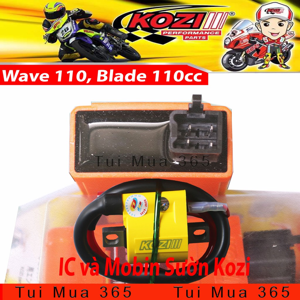 Combo IC và Mobin Sườn Kozi độ mở tua Honda Blade 110cc, Wave A 2017 đến 2019