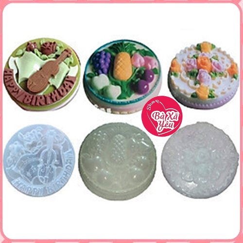 Combo 3 Khuôn Làm Rau Câu Hình Cây Đàn, Ngũ Quả Và Hoa Hồng Đẹp Mắt Đường Kính 30CM - BX3570
