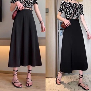 [Freeship] Chân váy dài midi lưng chun hot