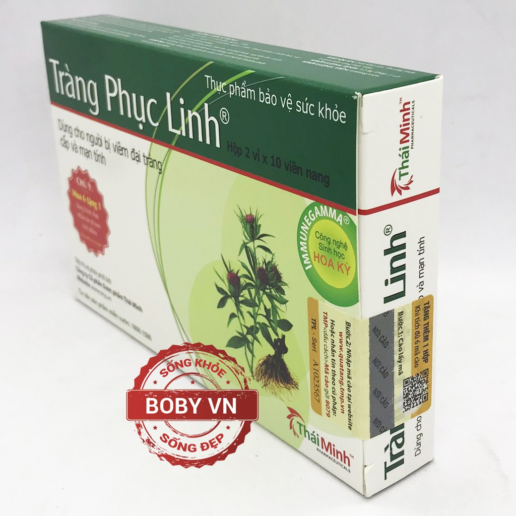Tràng phục linh - Hỗ trợ viêm đại tràng cấp và mạn tính - Chính hãng