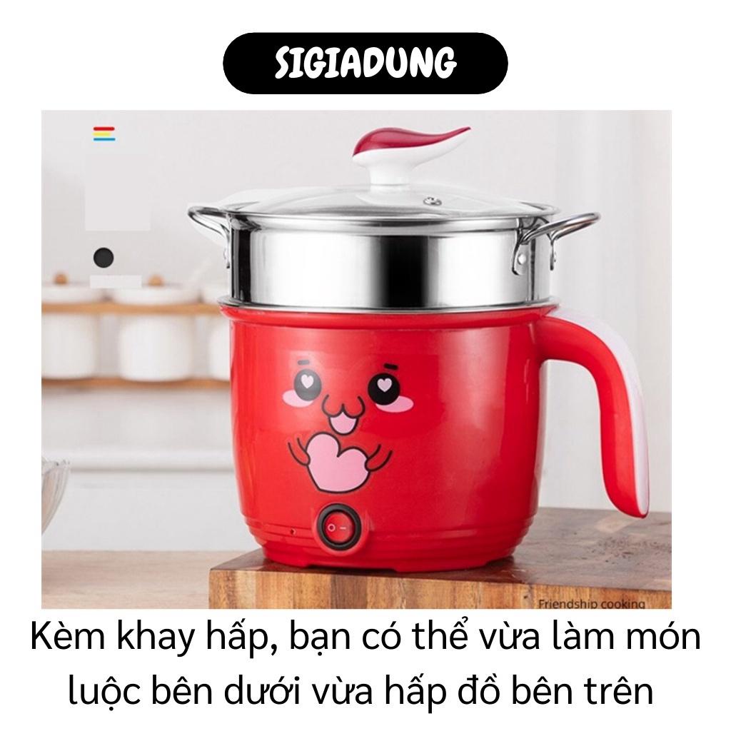 [SGD] Ca Nấu Mì - Nồi Điện Mini Tay Cầm Đa Năng Kèm Xửng Hấp Có Thể Nấu Canh, Cơm, Xào 9288