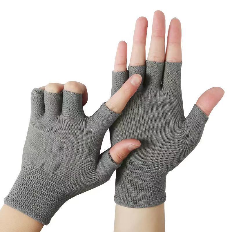 Găng Tay Lái Xe Đạp Bằng Lụa Lạnh Mỏng Thoáng Khí Chống Nắng 55% Phân Phối Bảo Vệ Cho Nam Và Nữ