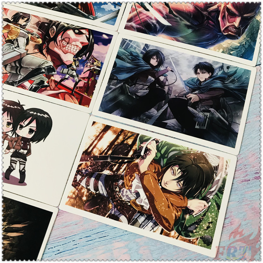 Hộp 30 Cái/ Hộp ✪ Thẻ Hình Lomo Anime Attack on Titan - Eren Jaeger / Mikasa Ackerman / Armin Arlert ✪ Bưu Thiếp Mini Kích Thước 5.5cm*8.8cm Dùng Làm Quà Tặng