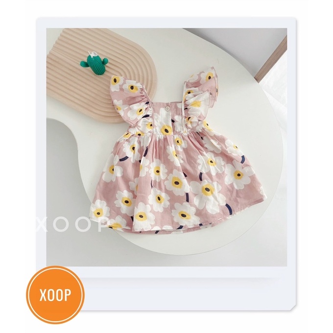 Váy cánh tiên hoa trắng to 3 màu bé gái (8-18kg)