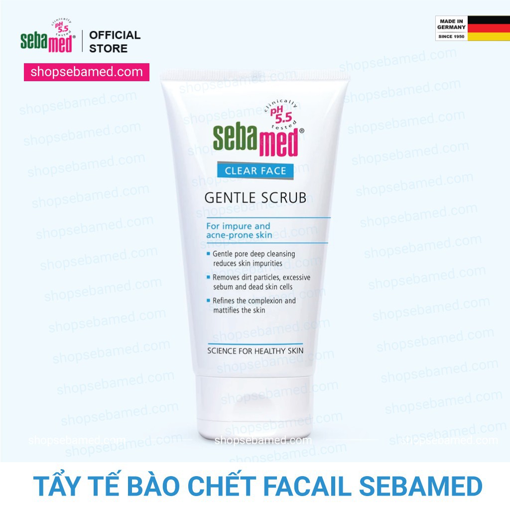 [Chính Hãng] 10ml Tẩy tế bào chết sạch da Sebamed pH5.5 SEBAMED CLEAR FACE GENTLE SCRUB (10ML)