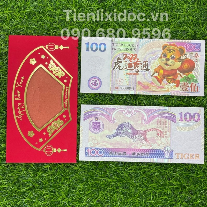 Tiền Lì Xì Con Hổ Cọp Đài Loan Kỉ Niệm May Mắn