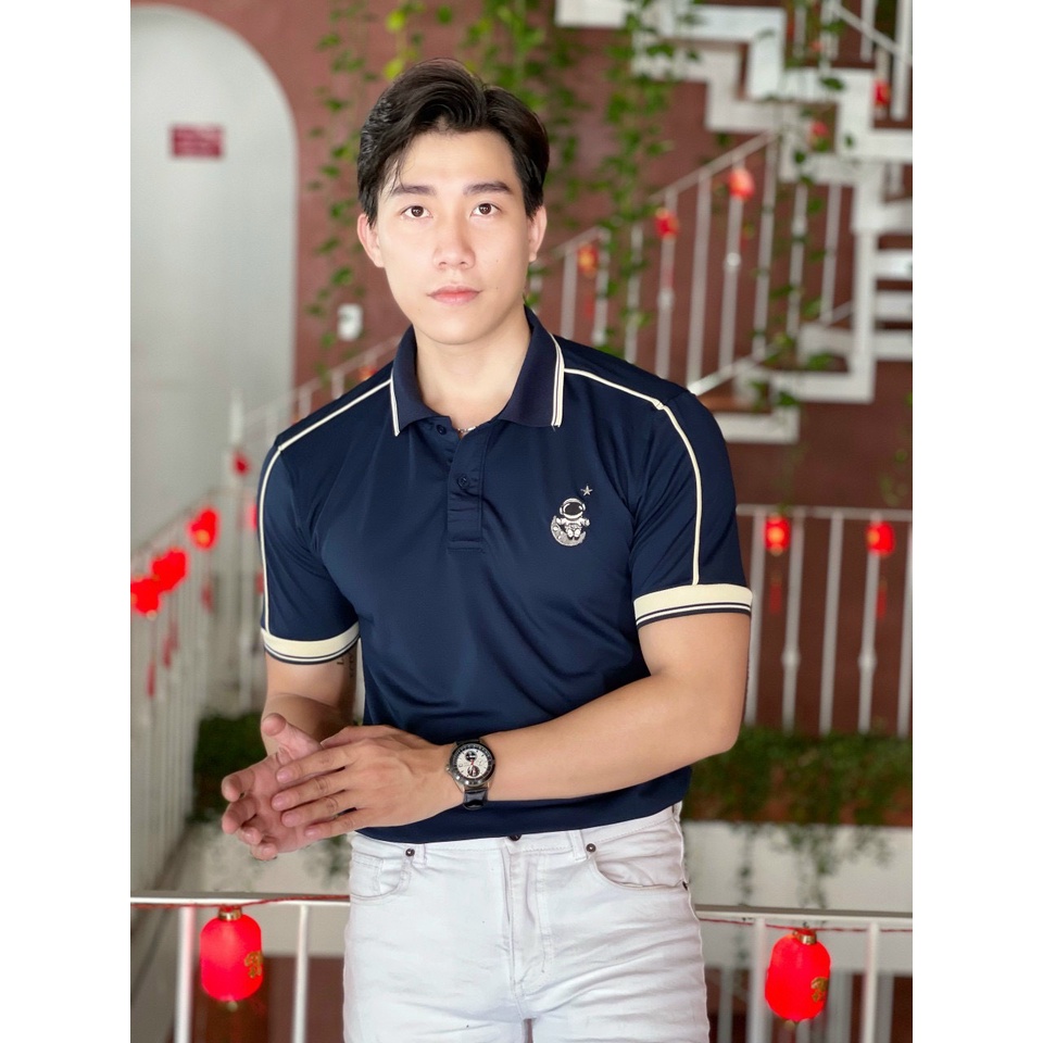 Áo thun nam polo phối màu thời trang, vải thoáng mát mềm mịn - HK248