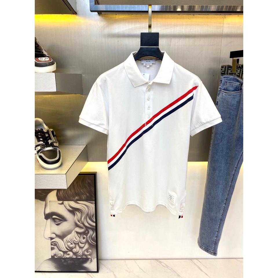 Áo thun polo cotton tay ngắn thời trang xuân hè cho nam