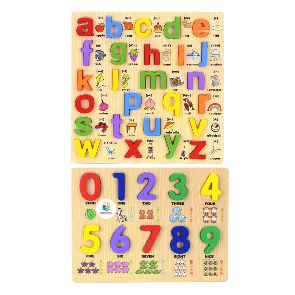 Đồ Chơi Giáo Duc Bảng Chữ Cái,Số Nổi Bằng Gỗ (Chủ Đề Chọn Ở Phần Phân Loại)