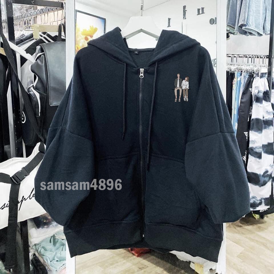 Áo hoodie nỉ bạn thân kéo khoá(ảnh thật)