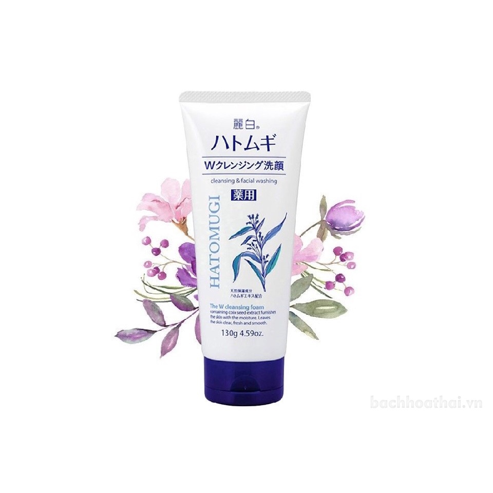 Sữa rửa mặt hạt ý dĩ Hatomugi The W Cleansing foam Nhật Bản