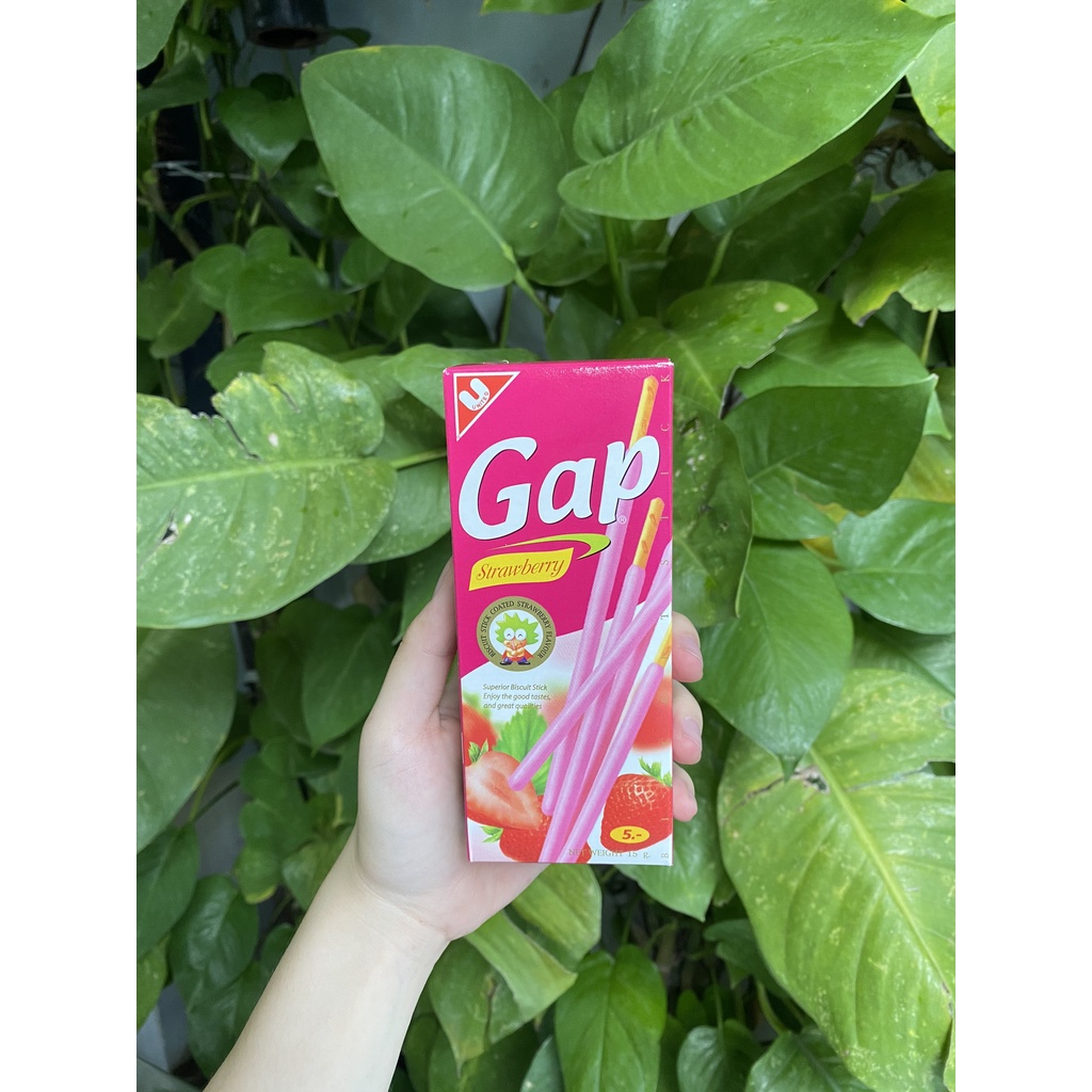 Bánh Que Gap Phủ Kem Dâu Biscuit Stick Coated Strawberry Flavor (Hộp 15g)