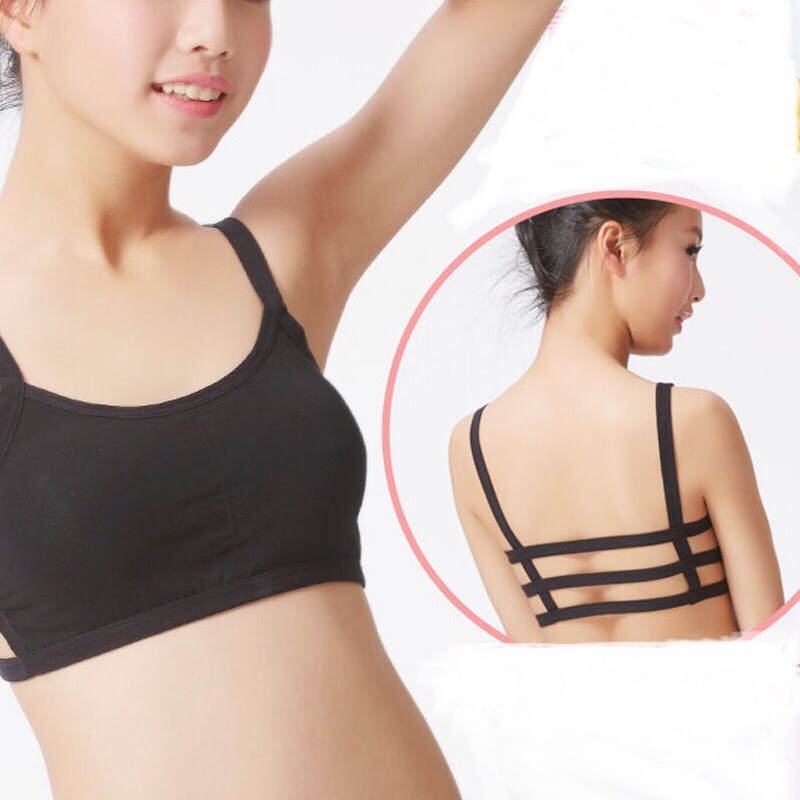 Áo bra 3 dây học sinh Có đệm ngực không gọng mát mỏng 050