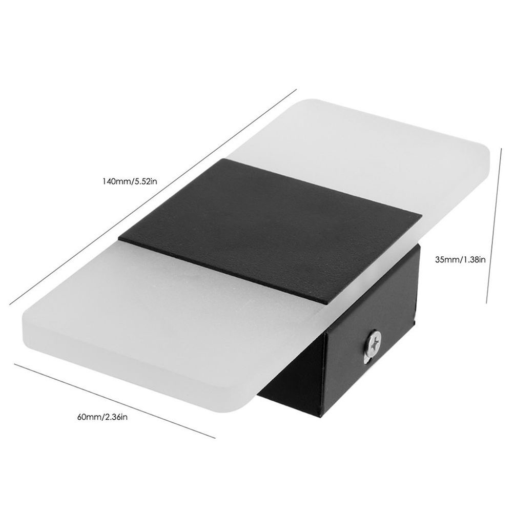 Đèn LED gắn tường hình chữ nhật 3W phong cách hiện đại