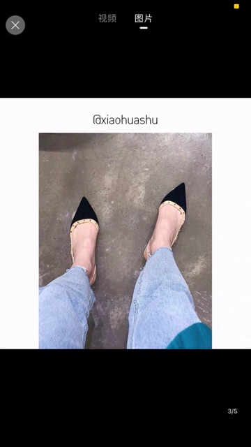 Giầy bít mũi hở hậu phối đinh cực sang chảnh ( hình thật )