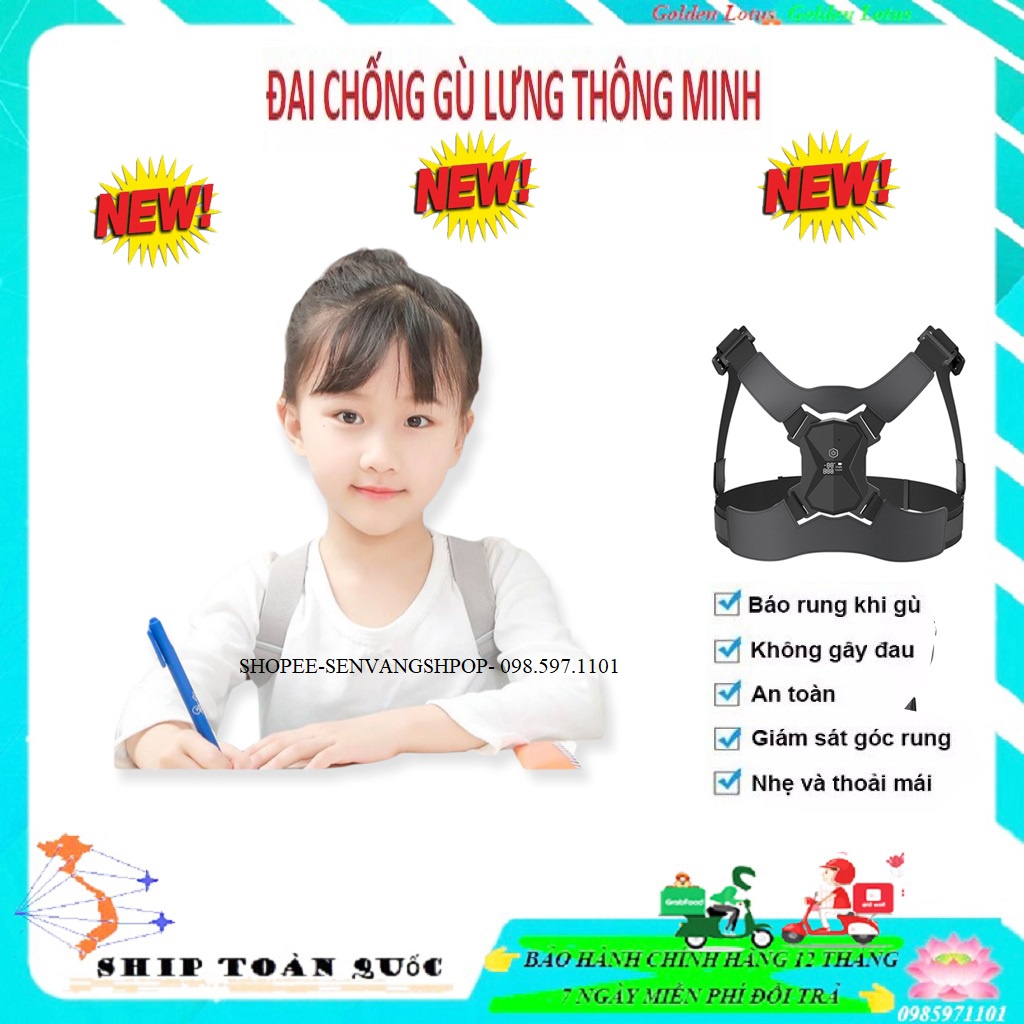 Đai chống gù lưng trẻ em, Đai đeo lưng chống gù Nhật Bản Medicare cho nam, nữ có báo rung