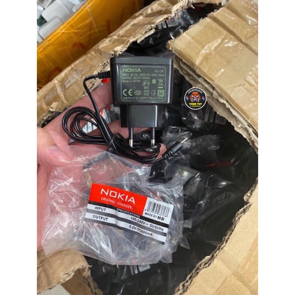 Sạc Nokia chân kim loại tốt, dây sạc Nokia 1280, sạc điện thoại Nokia có tem đỏ