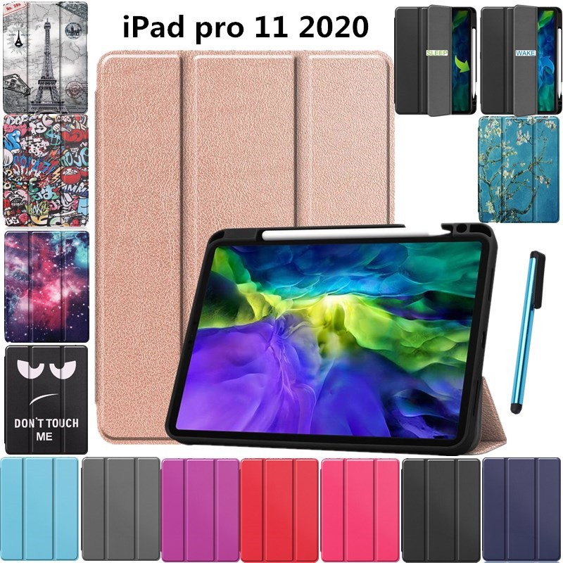 Bao da máy tính bảng nắp gập thông minh có ngăn đựng bút cho APPLE IPAD PRO 11 INCH 2020