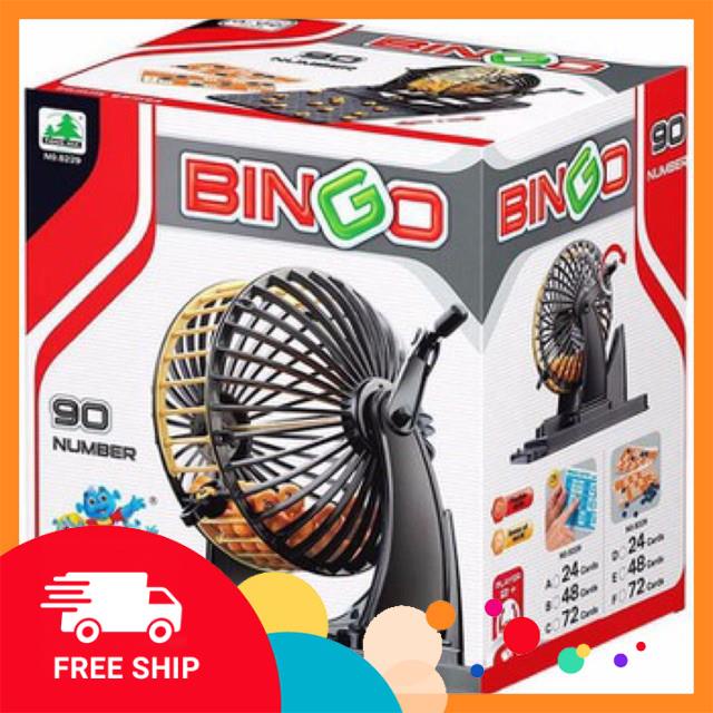 Bộ lô tô có lồng quay 90 số bằng nhựa