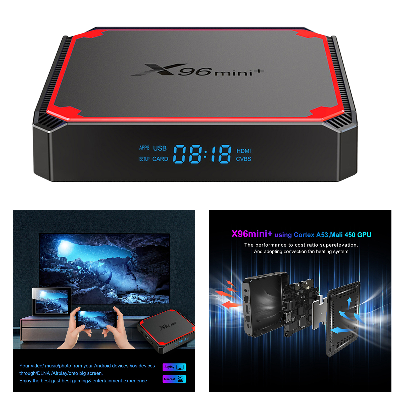 Tv Box Anietrip X96 Mini + Android 4k Tv Set-Top Box Media Player